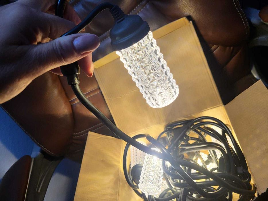 Ghirlanda interior/exterior 10m 10bec 220v, alb cald