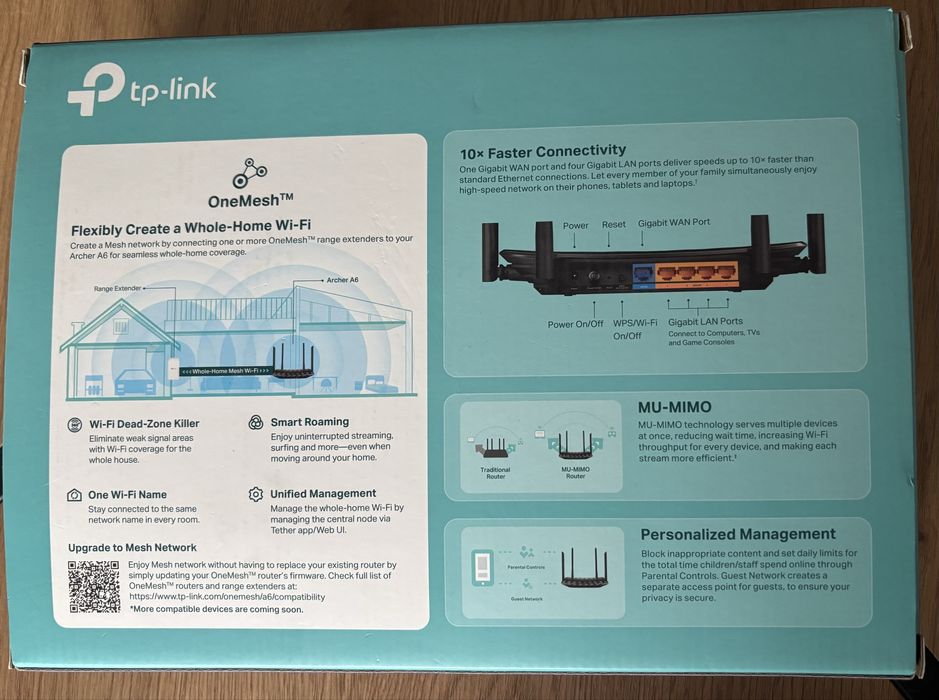 Router tp-link Archer A6 AC1200 Mesh 867 Mbps