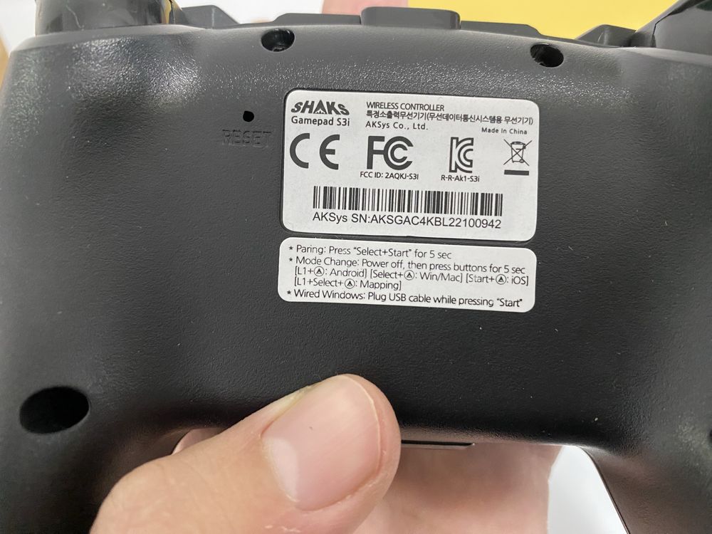 Gamepad Shaks S3i