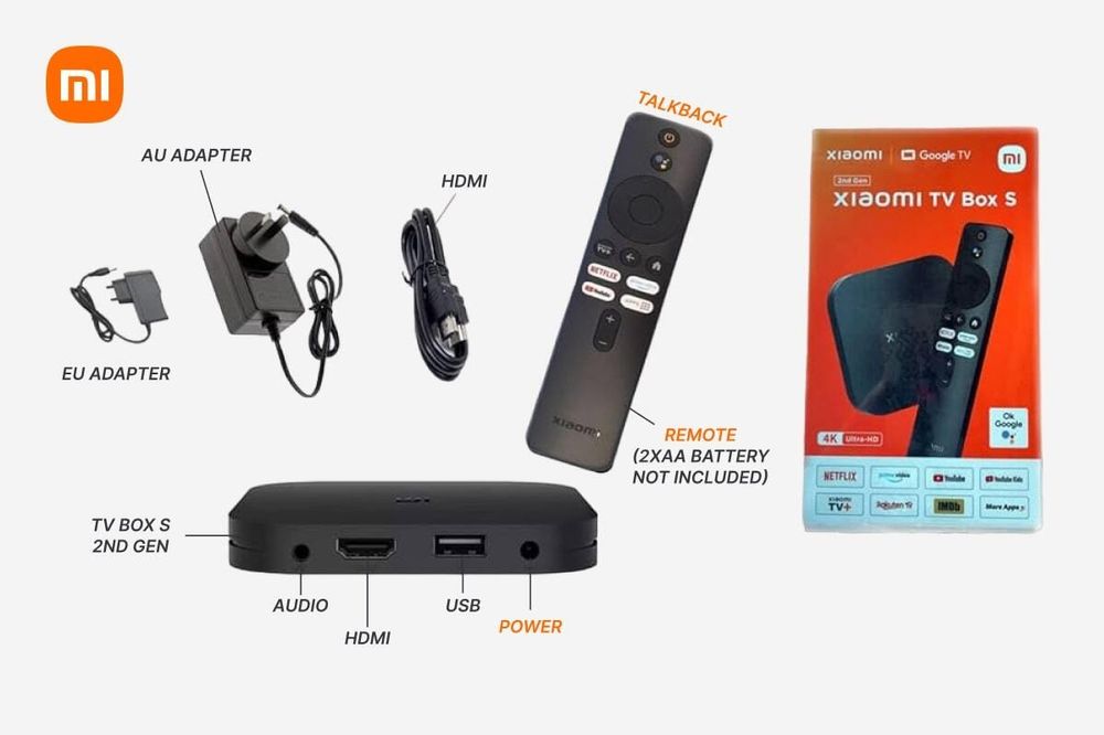 Mi Box S G2 4K Ultra HD, Google TV, telecomandă cu Asistent vocal