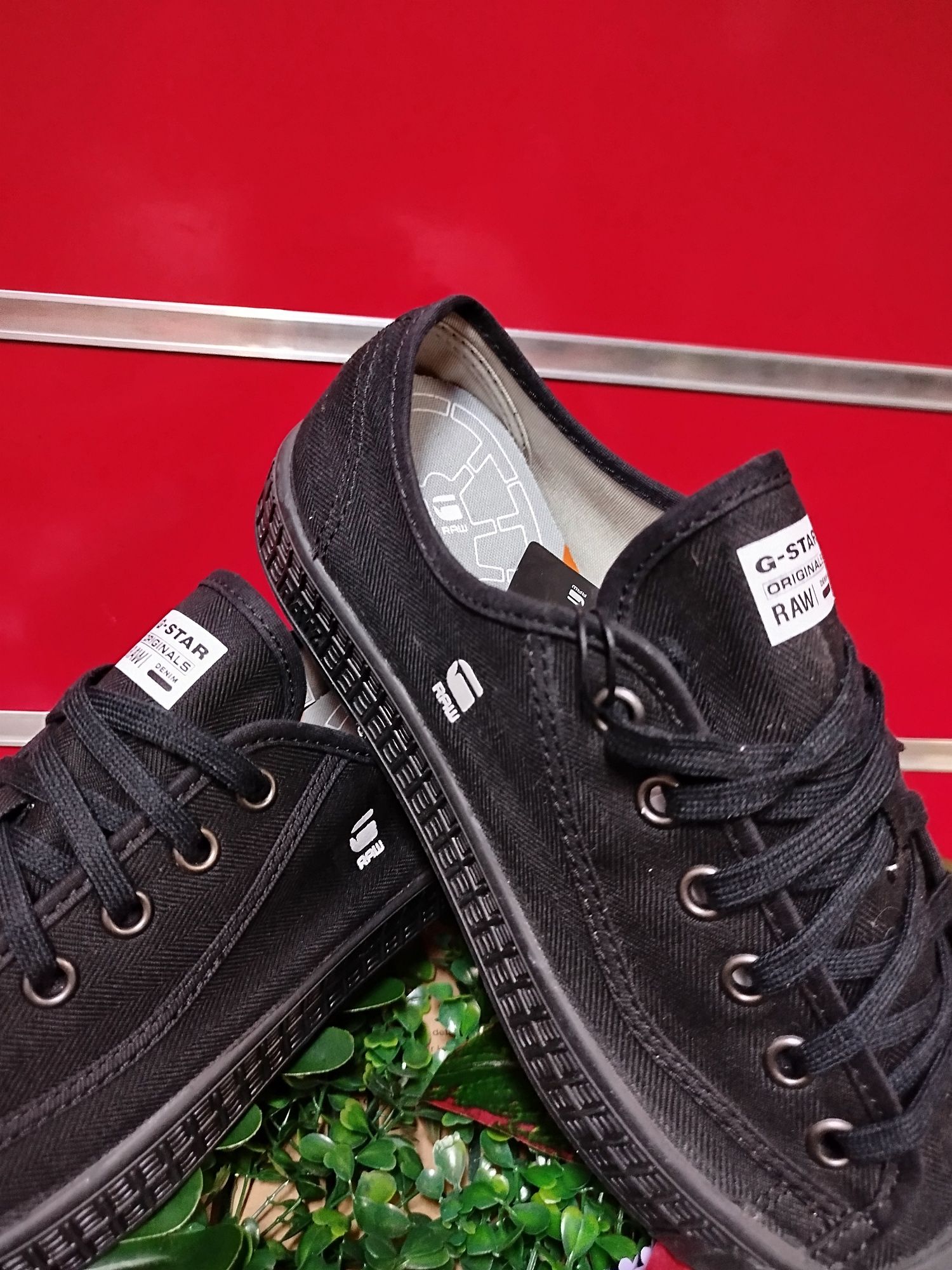 Оригинални ниски кецове G-Star Raw Rovulc 45  нови мъжки черни обувки