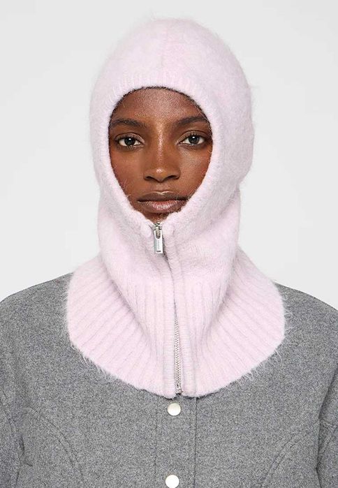 Holzweiler, Cagulă din alpaca Ball Fluffy Balaclava, Unisex, Roz