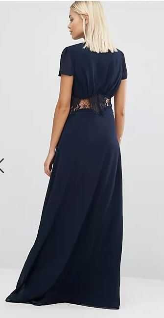 Rochie ASOS Jarlo Kelly Maxi Dress With Crochet Insert