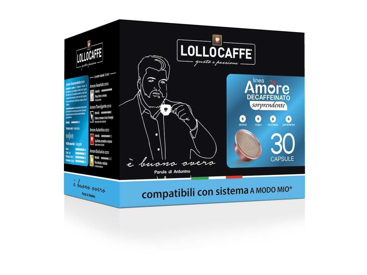 кафе LOLLO CAFFE Amore/Miscela 30 капсули за nespresso Италия видове