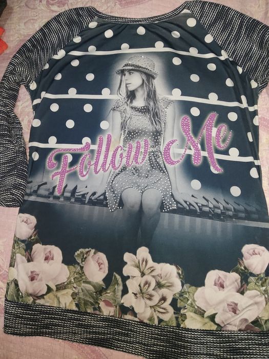 Женская кофта цвет черно белый