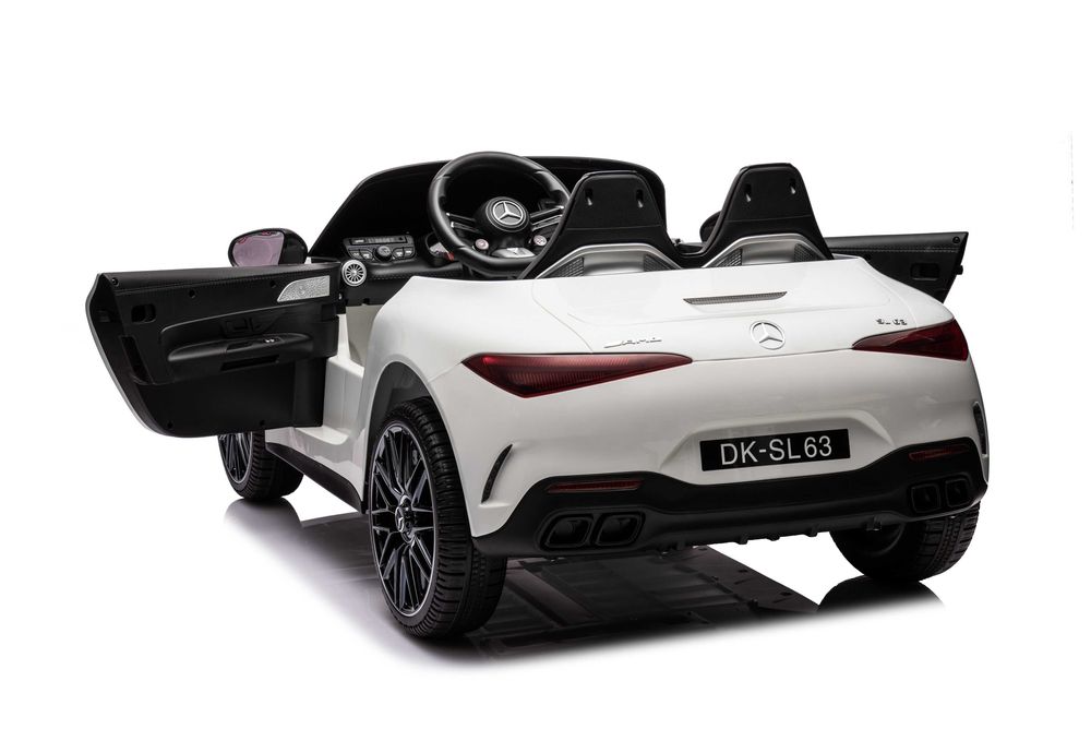 Masinuta electrica pentru 2 copii Mercedes SL63, 4x 35W 12V 10Ah White