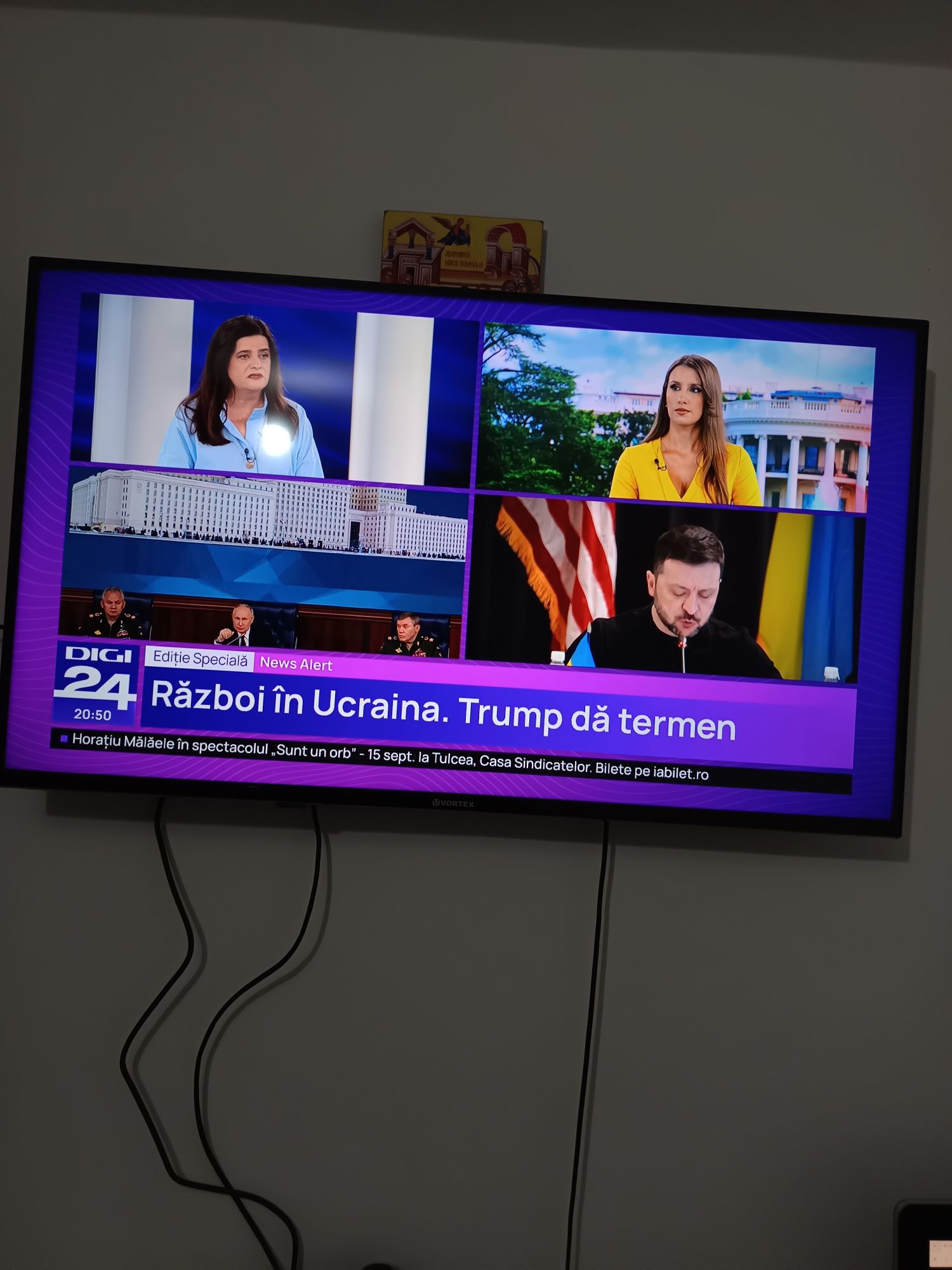 Vând  Urgent tv Smart diagonala 108 Vortex, și un  All In One
