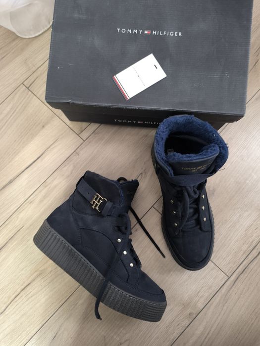 Ghete cizme imblanit Tommy Hilfiger 37 piele