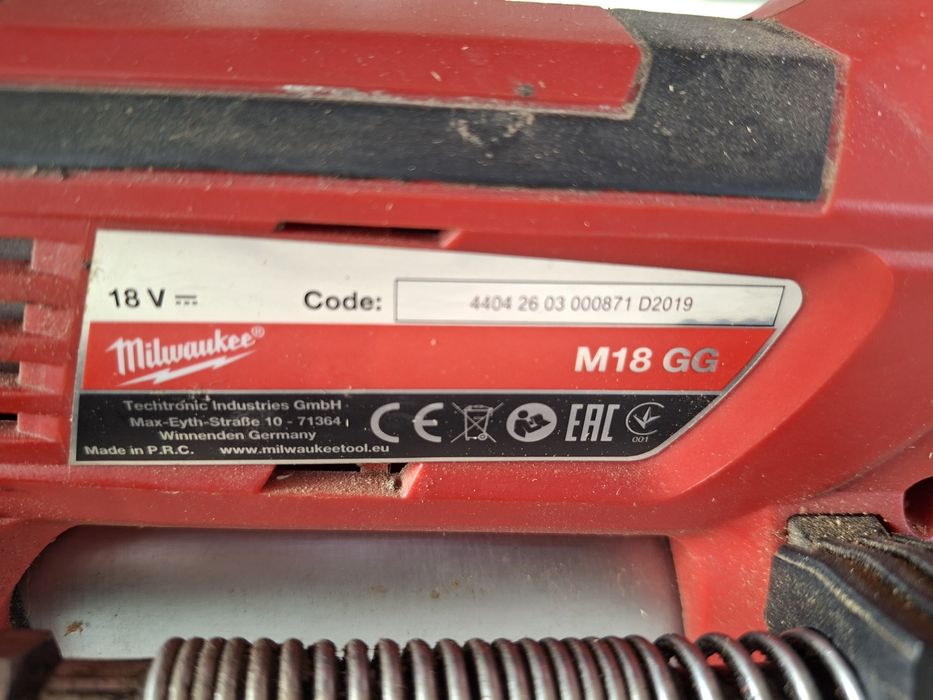 Milwaukee gresor GG M18. Pistol impact