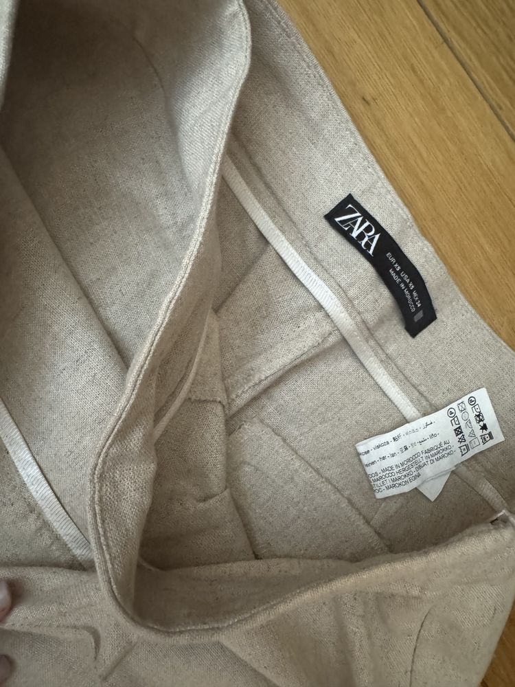 Панталон с примес на лен Zara