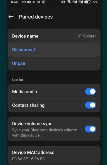 Adaptor audio Bluetooth Kit Sound Splitter Dual 3.5mm