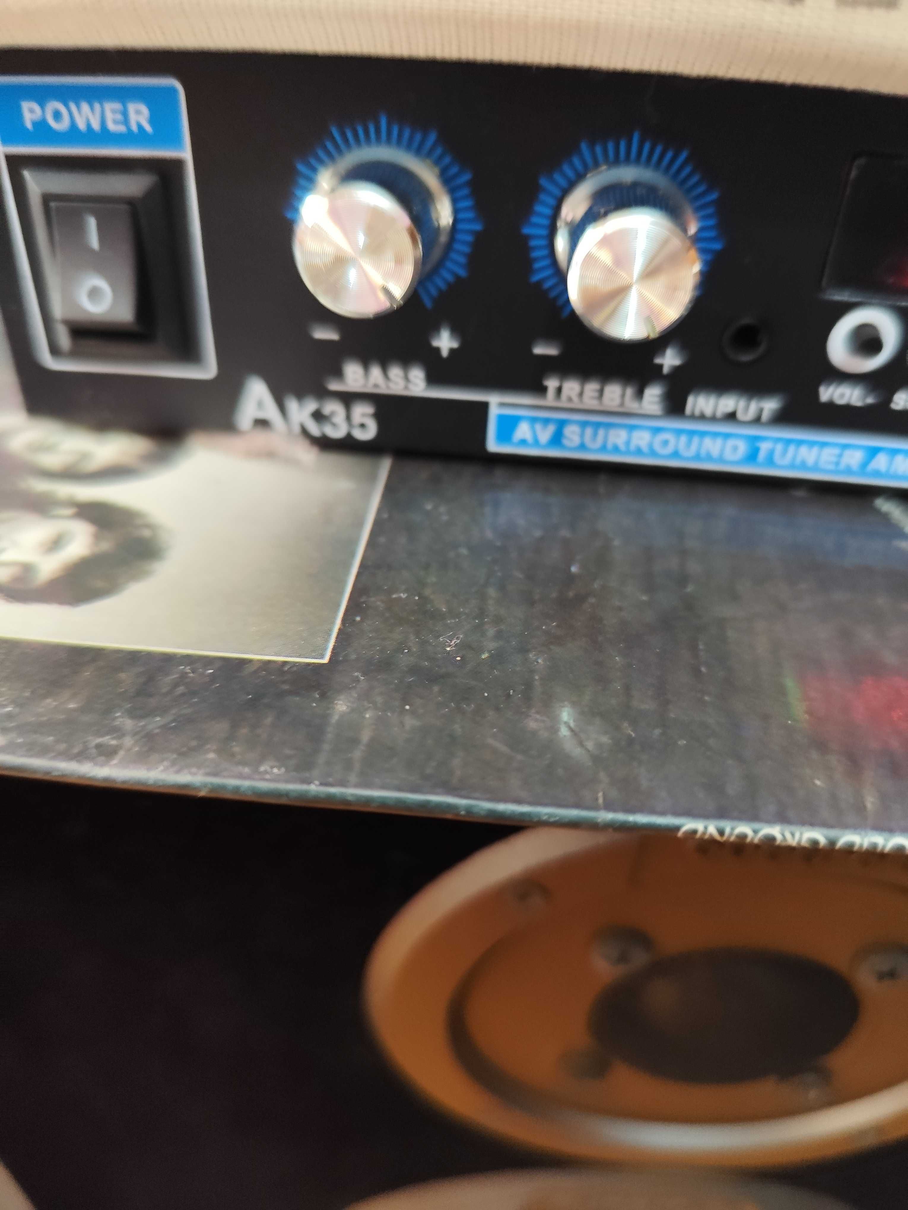 Усилвател да кола АК35 и тонколони quadral sonologue status mx15