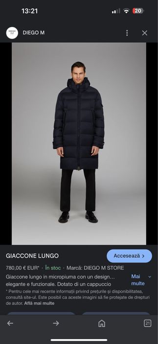 Geaca-Parka puf,Diego M,marime L-XL