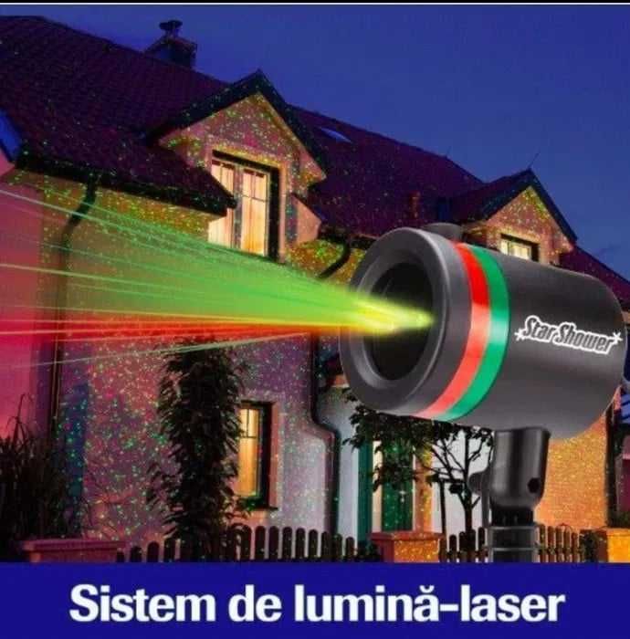 Proiector Laser Light cu Puncte Luminoase Verzi si Rosii