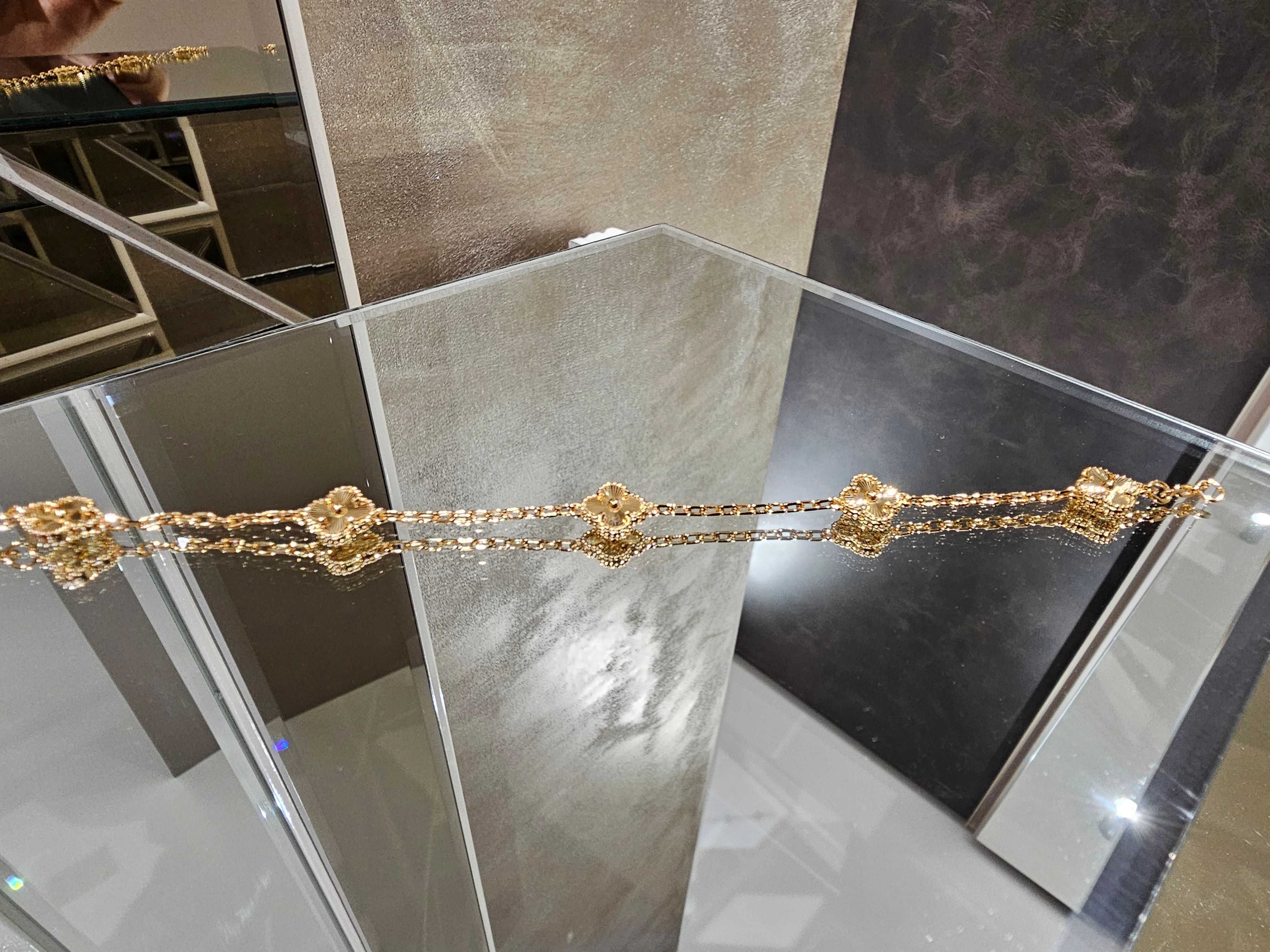 Van Cleef & Arpels VCA Rose Gold 5 Motifs Sweet Alhambra Дамска Гривна