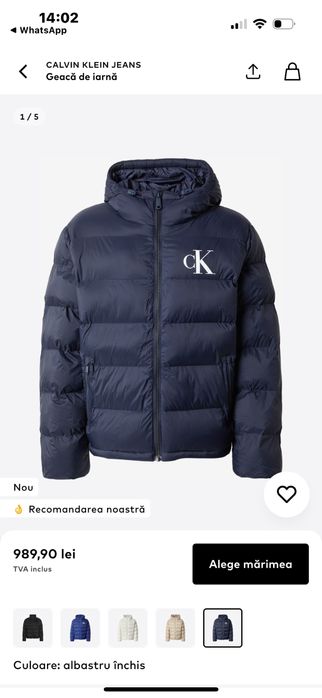geaca calvin klein