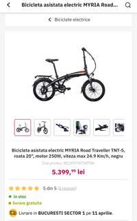 Bicicleta electrica pliabila Myria TNT-5 Road Traveller