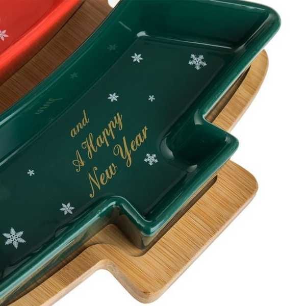 Коледни купички Mercado Trade, Бамбукова основа във формата на елха