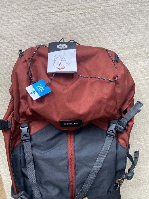 Rucsac Trekking cu husă ploaie MT100 Easyfit 70L Bărbați