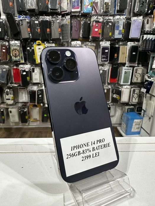 iSellStore Vâlcea: iPhone 14 Pro Deep Purple  - 256GB -83%baterie