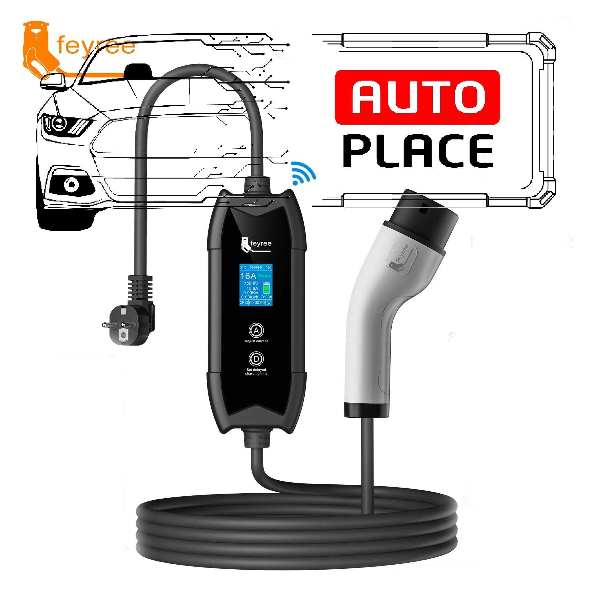 Преносимо Зарядно Feyree Cat EV-F8 Type 2 / 3.5kW / 8A-10A-13A-16A