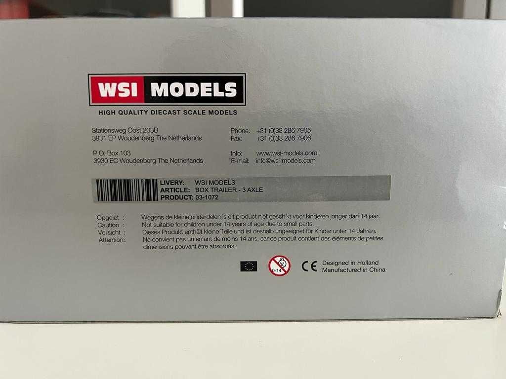 Schmitz Cargobull Box Trailer - 3 Axe - WSI Models - 1:50