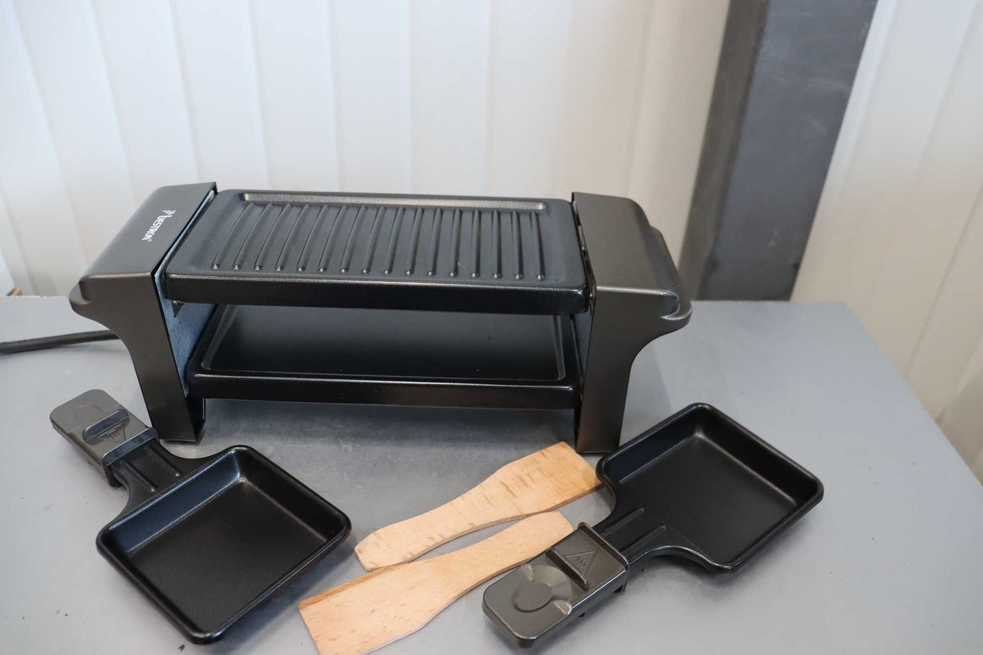 Bestron Raclette, Мини раклет грил 2 тигана,2 шпатули,350W, лек ДЕФЕКТ