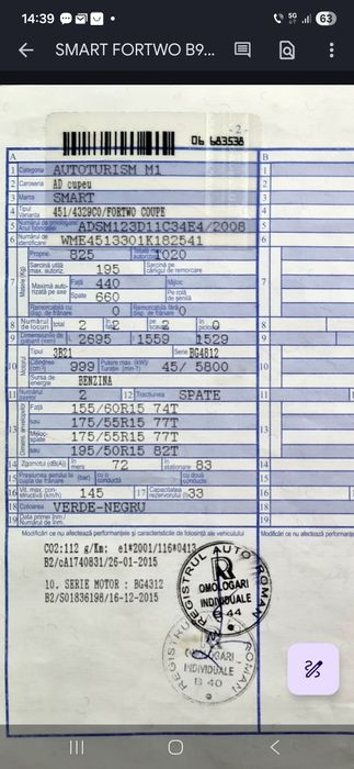 Vand Smart Fortwo 451