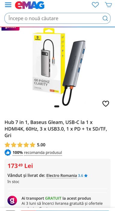 Baseus USB 7 in 1 4k 60HZ Clarity