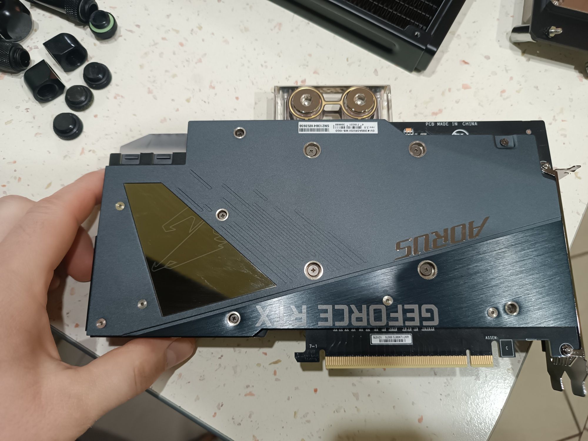 Placa video rtx 3080 10gb gigabyte aorus waterforce wb