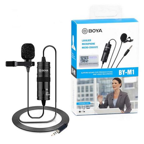 Микрофон петличный BOYA BY-M1 для записи звука со смартфона, DSLR каме