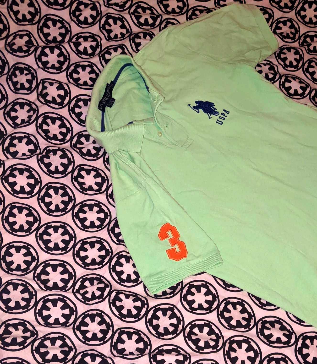 Tricou USPA - US Polo ASSN, green mint, marimea M