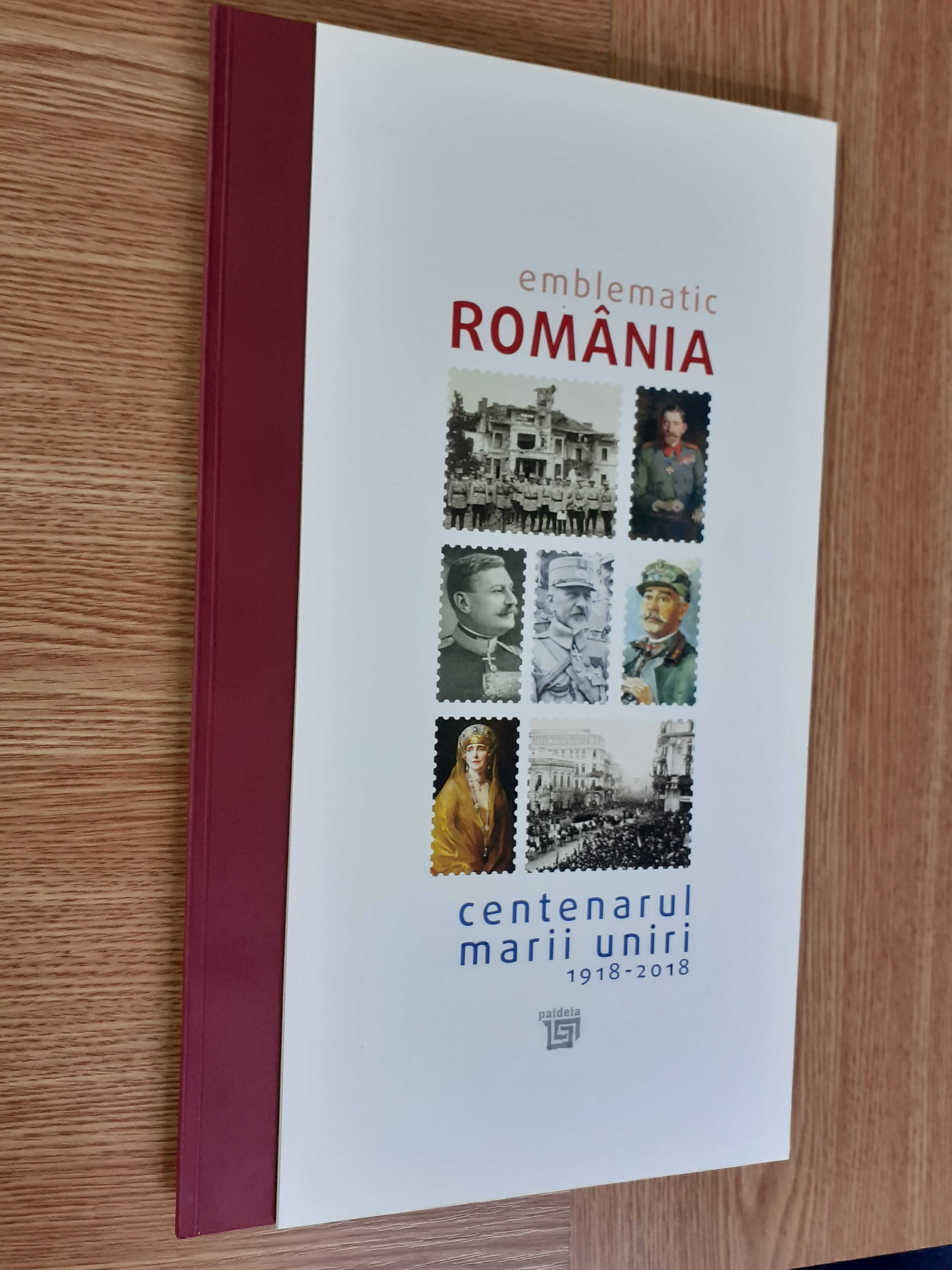Album Emblematic Romania Centenarul Marii Uniri 1918 cu CD N. Voiculet