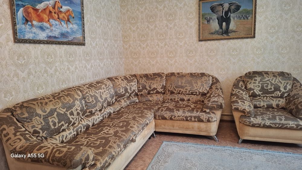 Угловой диван, кресло. Производство Россия