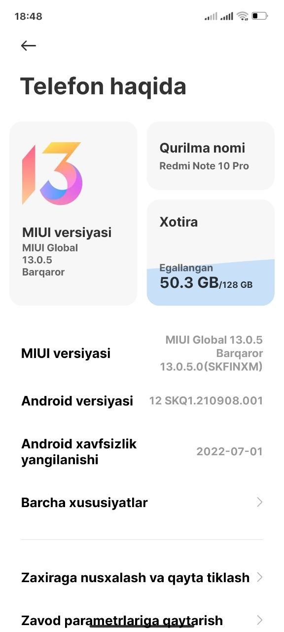 Redmi note 10 pro pomyat .8.128 5 oyliq tel hamma narsasi bor aybi yoq