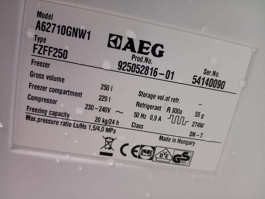 Огромен фризер АЕГ Aeg със 7 чекмеджета А+++ 24 месеца гаранция!