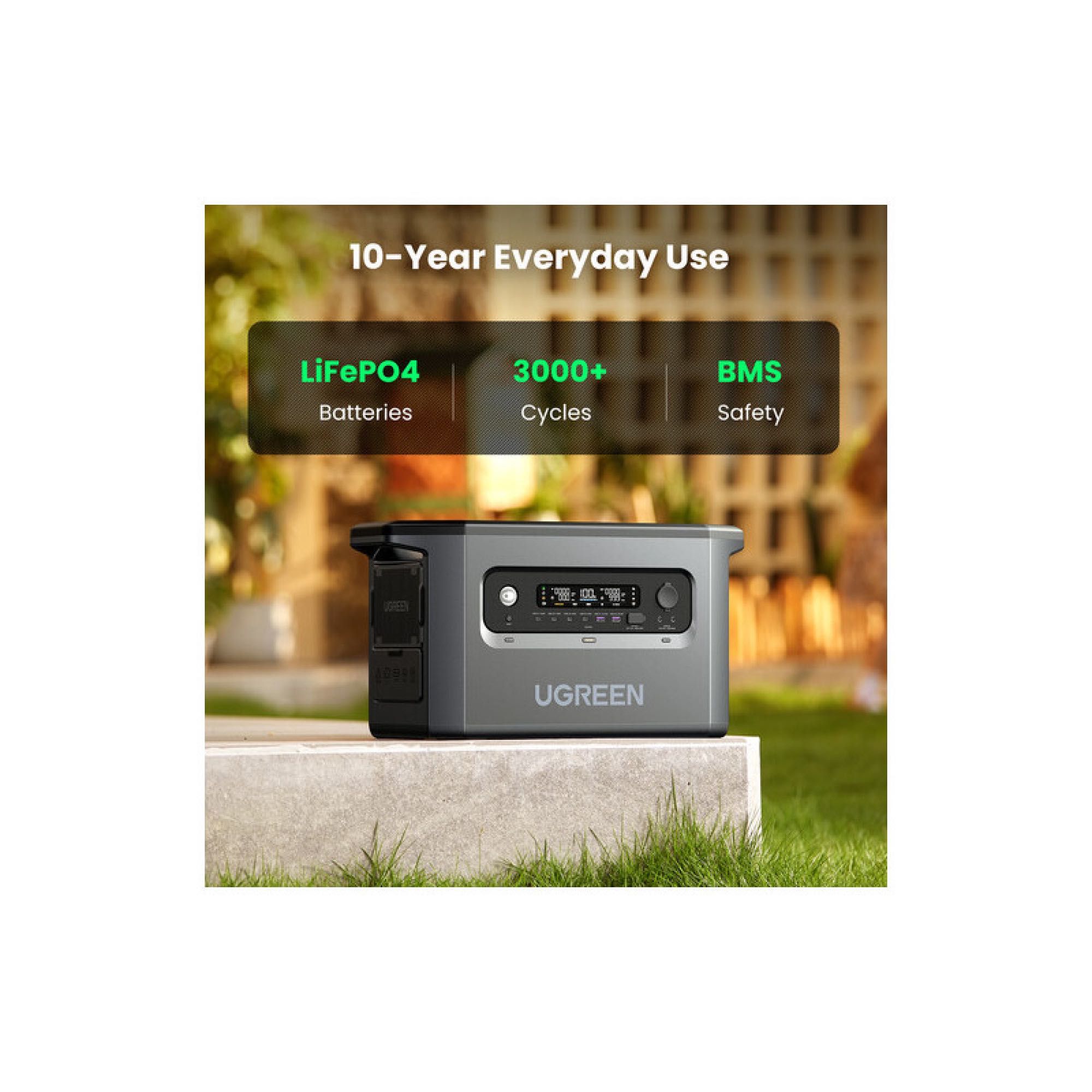 Преносима зарядна станция UGREEN GS2200, 2200W, 2048Wh