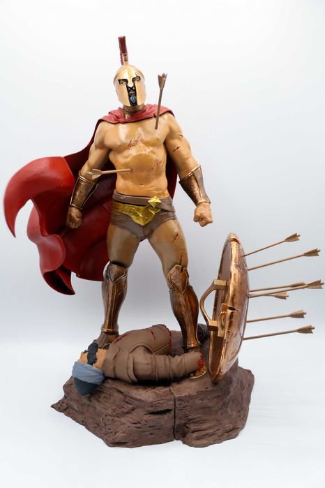 Statueta 3D Leonidas–Eroic, Detaliu, Rășină Premium, Vopsire Manuală