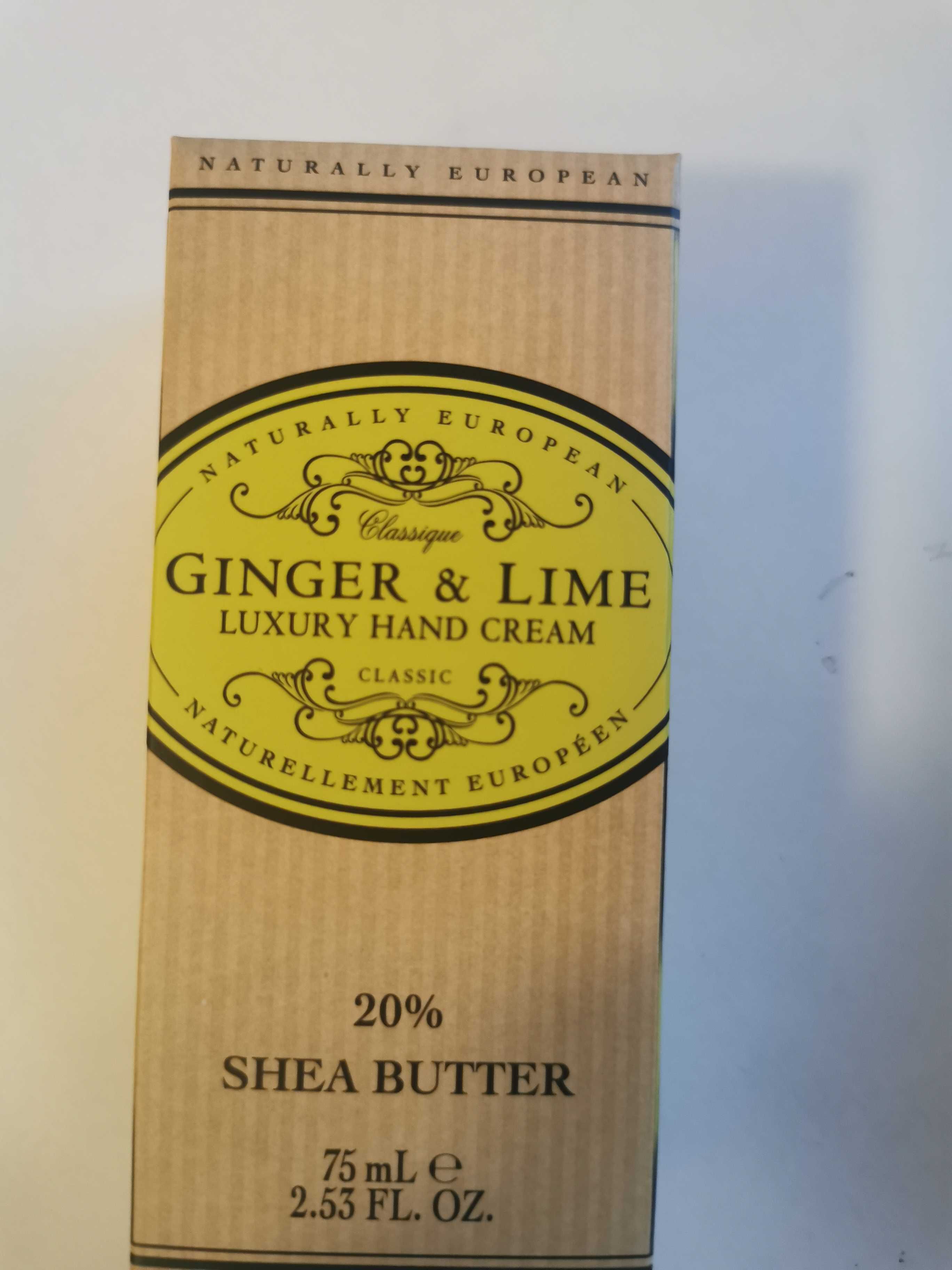 Crema de mâini sigilata Ginger and lime