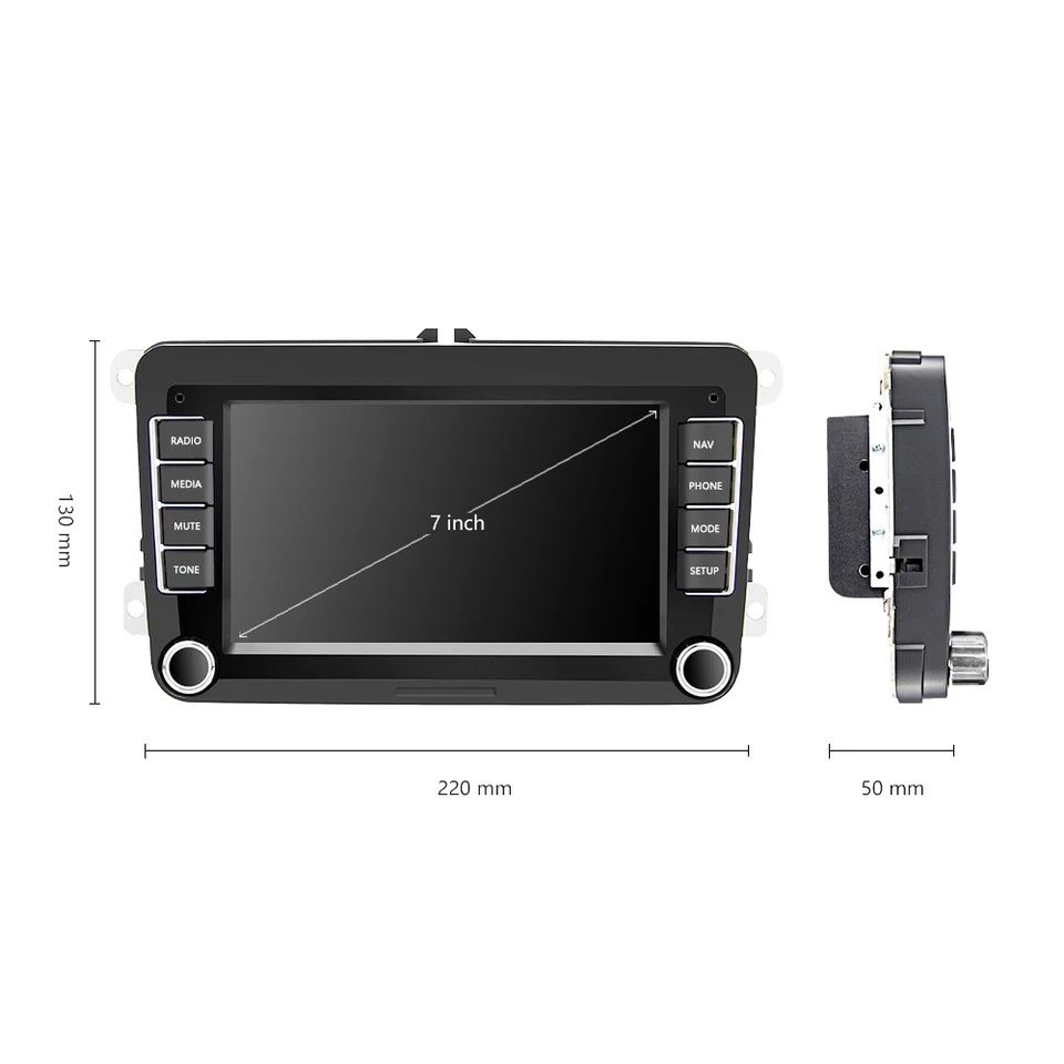 Navigație cu android 2GB RAM pt vw golf 5/6 polo, jetta, seat, skoda