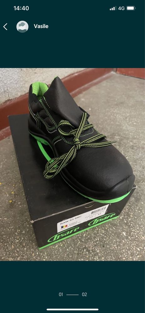 Bocanci/pantofi cu bombeu protectie NOI nr.41