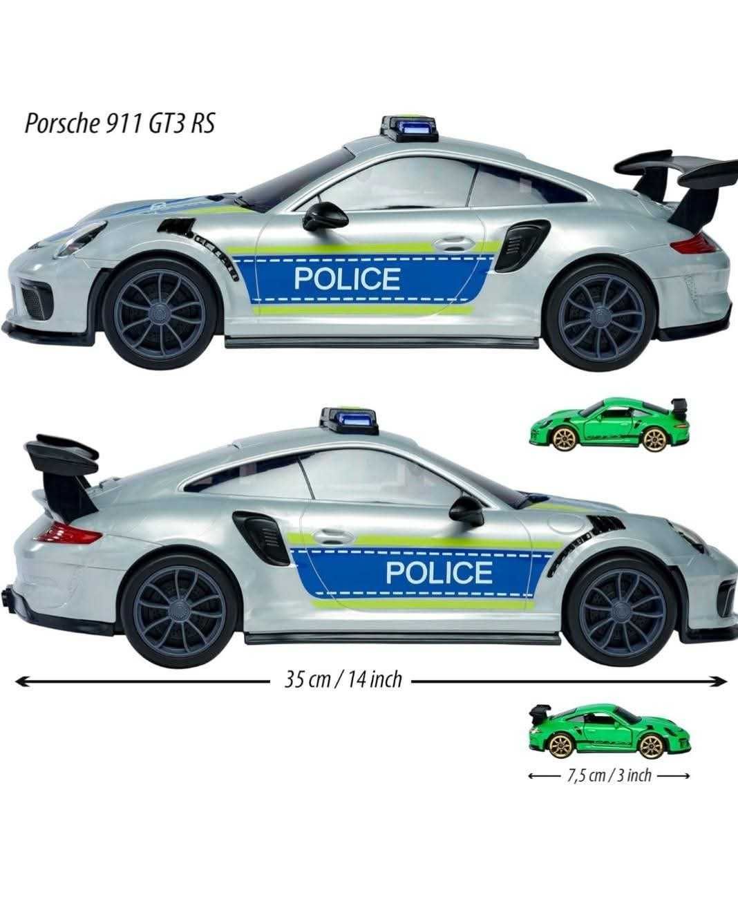 Комплект полицейска и състезателна кола Majorette, Porsche 911 GT3 RS