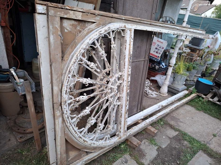 Poarta dubla fier forjat veche.Usa fier