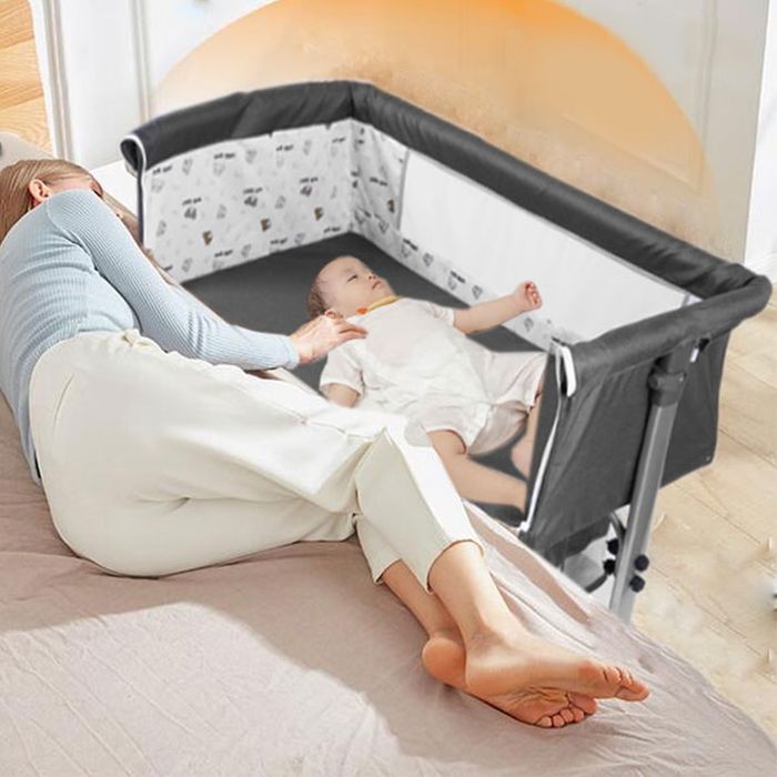 6-в-1 регулируемо бебешко креватче – люлка, креватче за пътуване, кош
