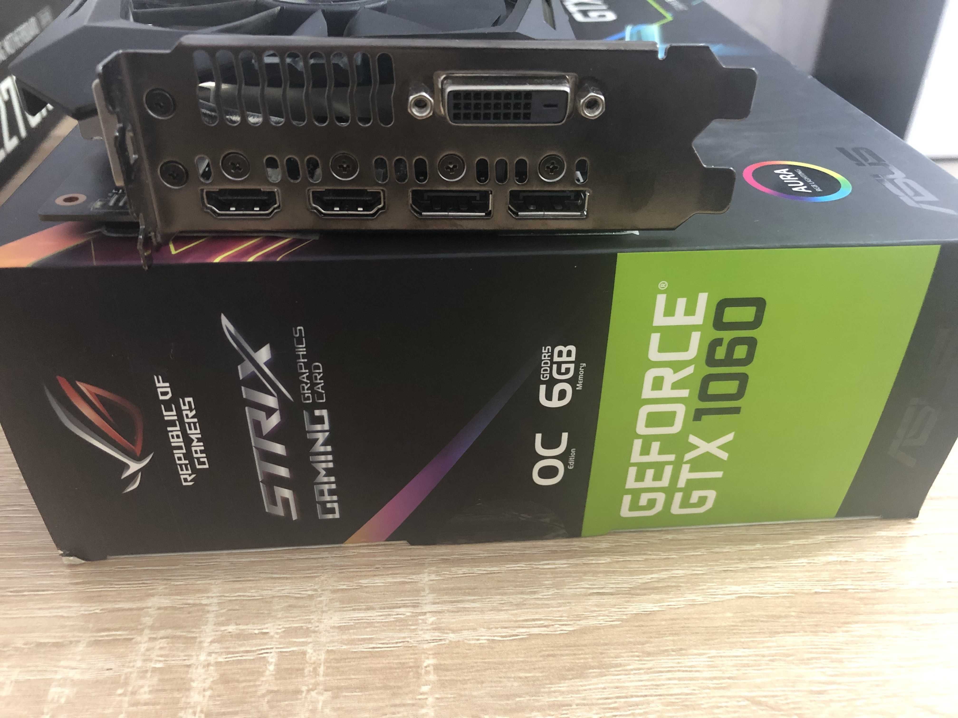 Видеокарту Asus ROG Strix GeForce® GTX 1060 OC edition 6GB.