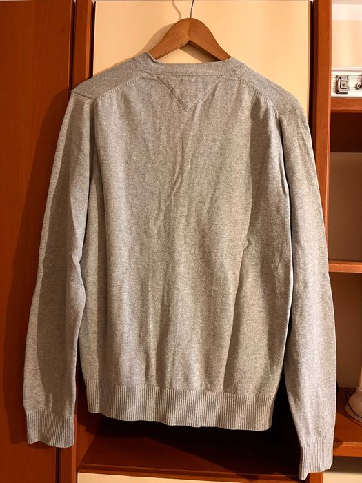 Cardigan gri barbatesc cashmear si cotton Tommy Hilfiger