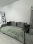 Canapea mare și elegantă cu perne și topper incluse (245 lungime)
