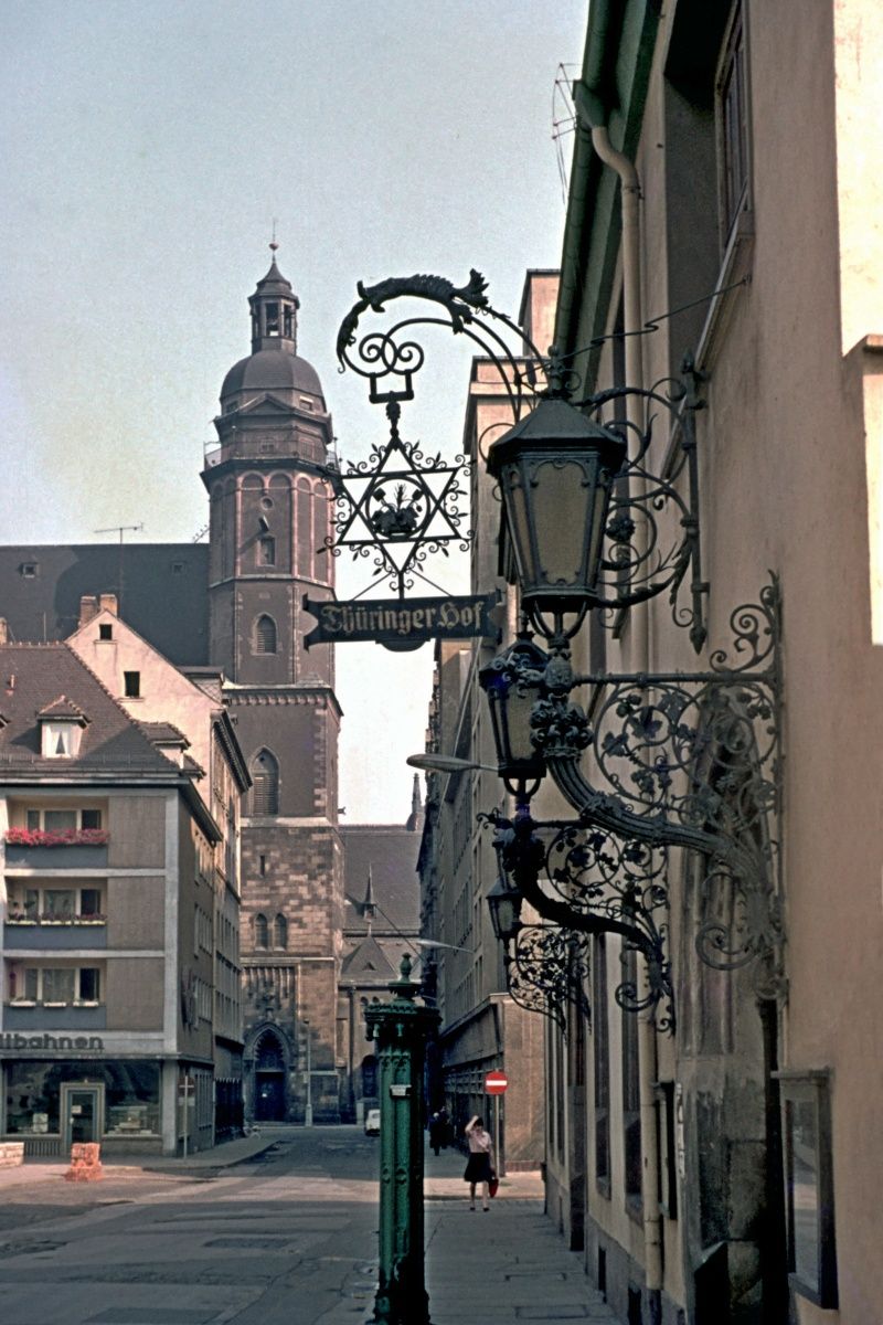 Gravura originala "Leipzig Burgstrasse" - Friedrich Schick, Germania