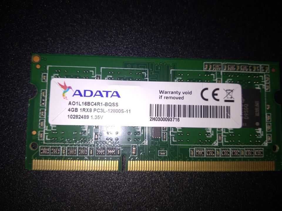 RAM Памет ADATA 4GB DDR3 1600MHz 1.35V