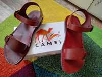 Sandale barbat 43 piele naturala camila hand made noi in cutie CAMEL